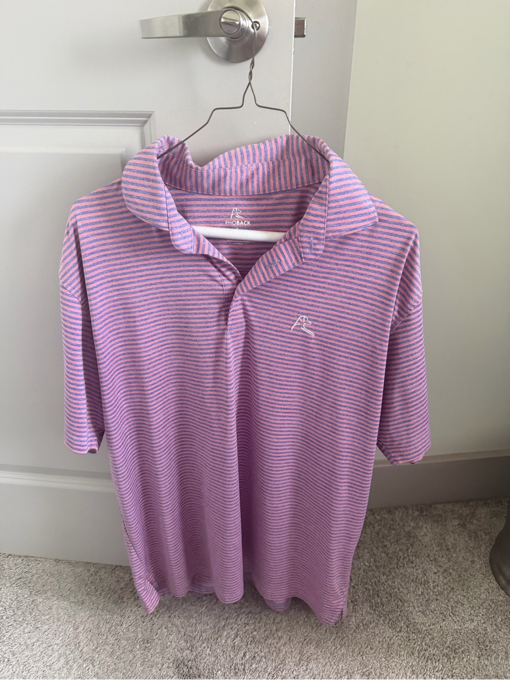 Rhoback Pink and Purple Striped Kids Polo